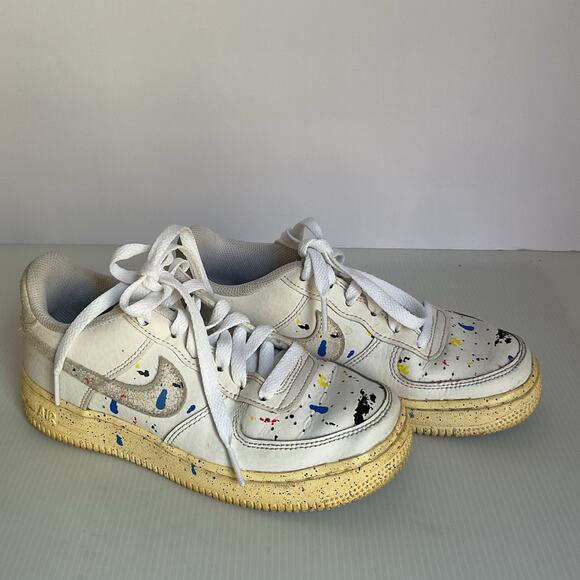 Nike Air Force 1 Low Paint Splatter GS Youth 3.5Y White DJ2598-100 - Picture 3 of 9